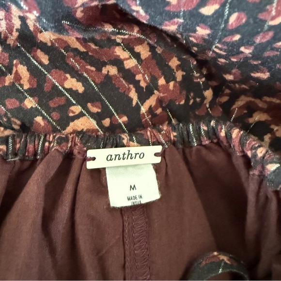 Anthropologie Open Back Ruffle Mini Dress | Size M | Boho Print - Picture 11 of 11